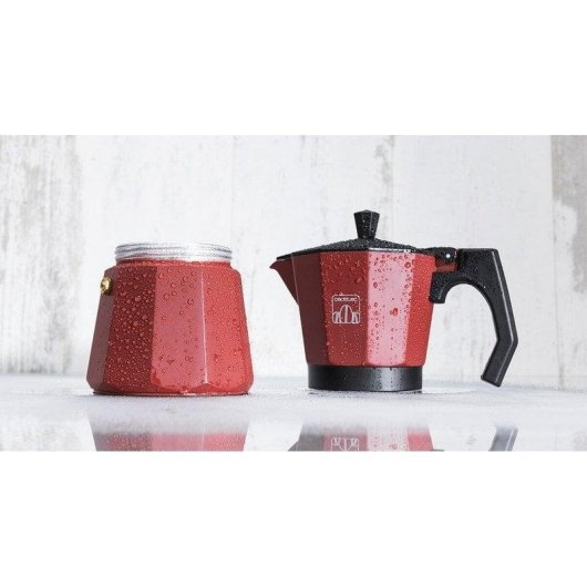 Cecotec Mimoka 300 Cafetera Italiana 3 Tazas Roja
