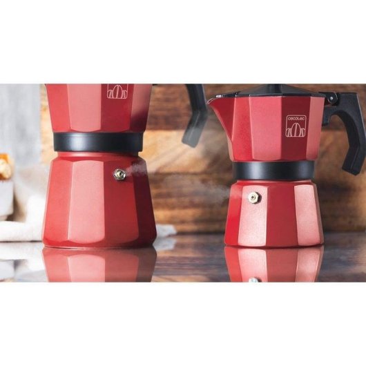 Cecotec Mimoka 300 Cafetera Italiana 3 Tazas Roja