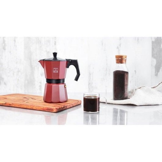 Cecotec Mimoka 300 Cafetera Italiana 3 Tazas Roja
