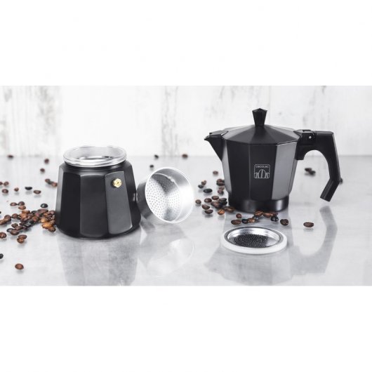 Cecotec Mimoka 300 Cafetera Italiana 3 Tazas Negra