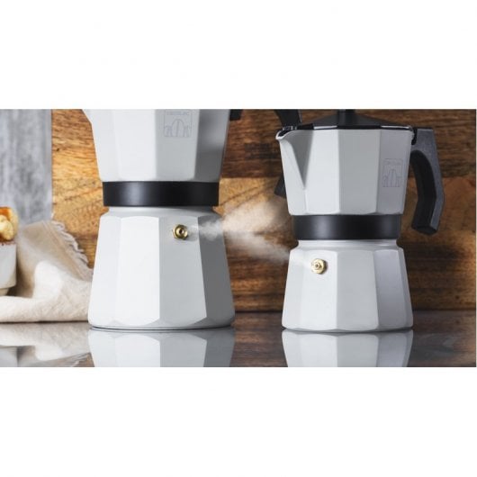 Cecotec Mimoka 1200 Cafetera Italiana 12 Tazas Beige