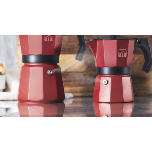 Cecotec Mimoka 1200 Cafetera Italiana 12 Tazas Roja