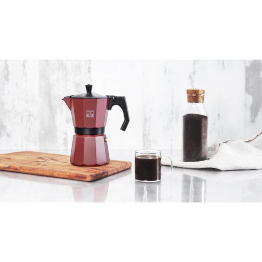 Cecotec Mimoka 1200 Cafetera Italiana 12 Tazas Roja