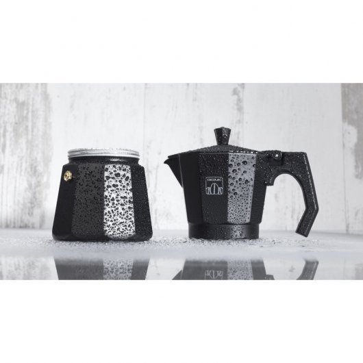 Cecotec Mimoka 1200 Cafetera Italiana 12 Tazas Negra