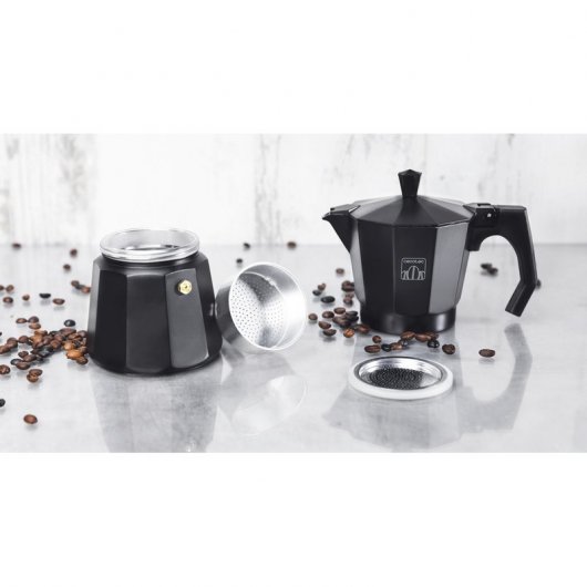 Cecotec Mimoka 1200 Cafetera Italiana 12 Tazas Negra