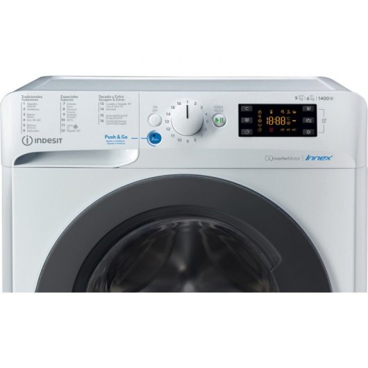 Indesit BDE 961483X WK SPT N Lavasecadora Carga Frontal 9Kg/6Kg D Blanca
