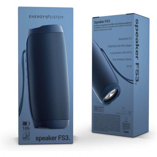 Energy Sistem Speaker FS3 Altavoz Bluetooth 20W Azul | PcComponentes.com