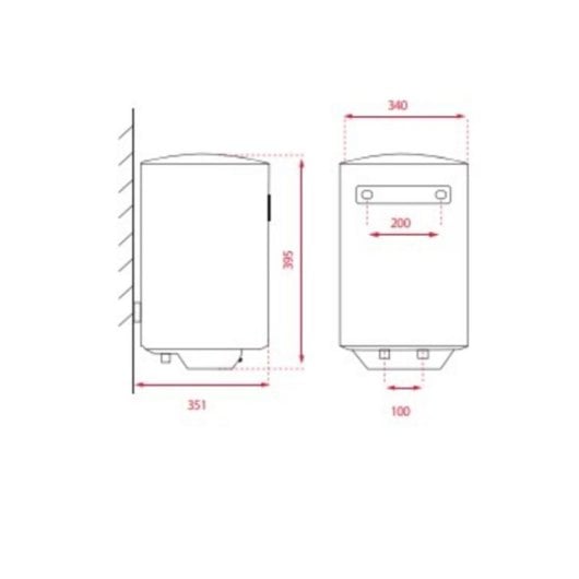 Termo Teka 100L 1500W vertical controlo eletrónico IPX4 durável