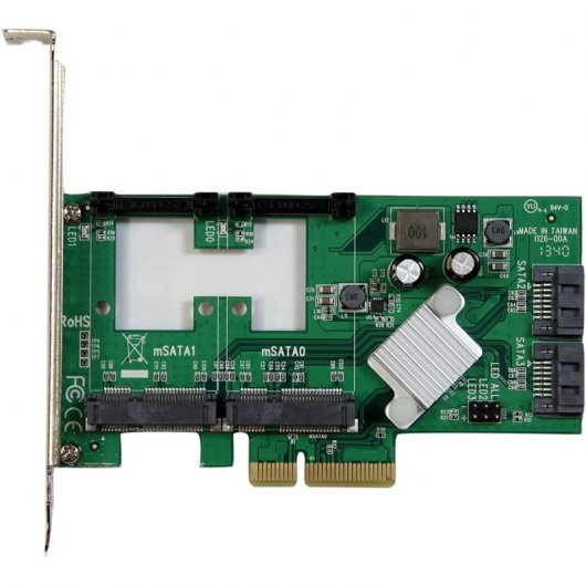 StarTech PEXMSATA3422 Placa PCIe para 4 Portas SATA III
