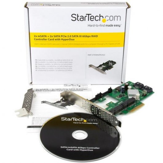 StarTech PEXMSATA3422 Placa PCIe para 4 Portas SATA III