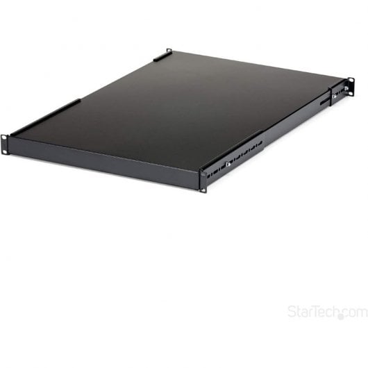 StarTech.com Ripiano 1U regolabile per montaggio su rack 19" - Robusto ripiano per armadio server rack 19 pollici - Mensola Universale con profondità di montaggio regolabile da 49,5 a 97,4cm - Capacità 150 kg