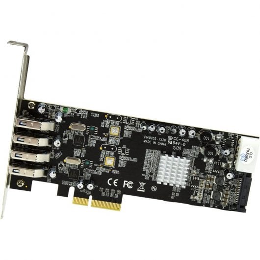 StarTech.com Adattatore scheda SuperSpeed USB 3.0 con 4 porte PCI Express (PCIe) con 2 canali da 5 Gbps dedicati - UASP - Alimentazione SATA/LP4