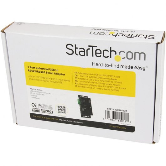 StarTech.com ICUSB422IS Kabeladapter USB B RS-422/485 Schwarz