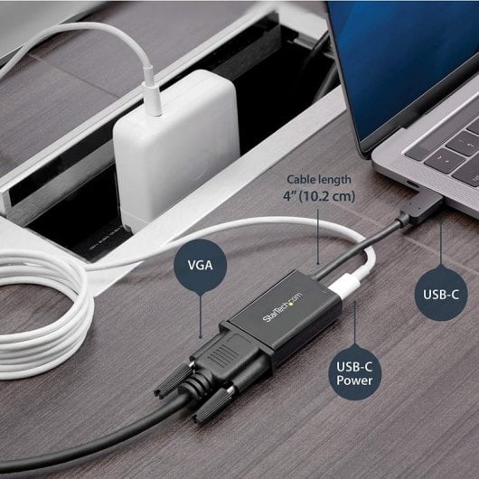 StarTech CDP2VGAUCP Adaptador USB-C a VGA 4K 60Hz