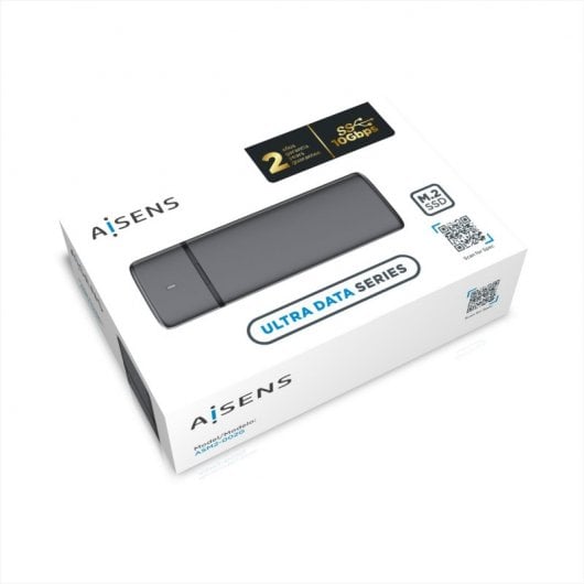 Aisens Ultra Data Boîtier SSD Externe M.2 PCIe/SATA vers USB 3.2 Gris