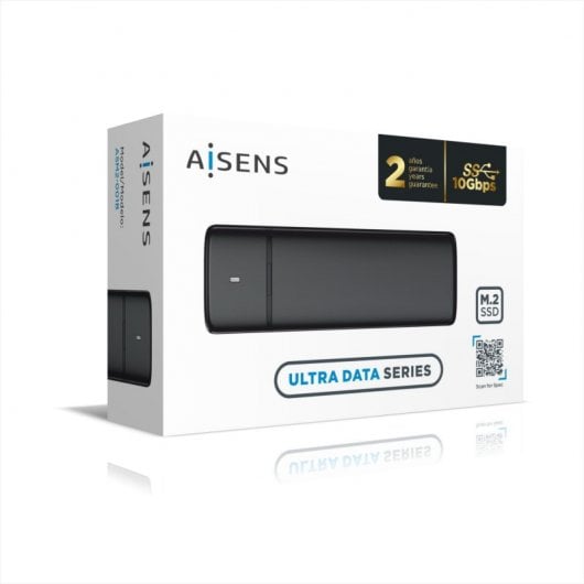 Custodia SSD esterna Aisens Ultra Data M.2 PCIe/SATA a USB 3.2 Nera