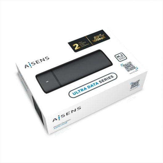 Aisens Ultra Data Boîtier SSD Externe M.2 PCIe/SATA vers USB 3.2 Noir
