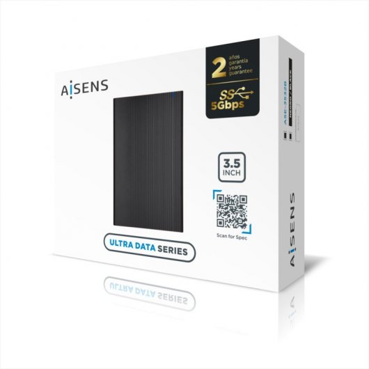 Aisens Ultra Data Caja Externa para Disco Duro 3.5" SATA USB 3.0 Negro