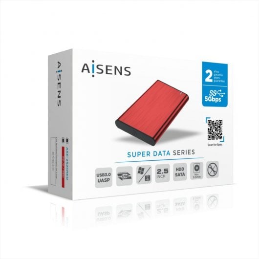 Aisens Caja Externa para Disco Duro 2.5" SATA USB 3.0 Rojo
