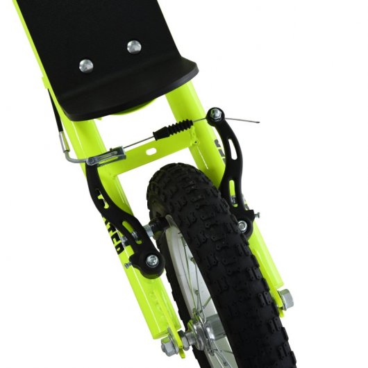 HomCom Patinete Infantil de Ruedas Grandes Amarillo