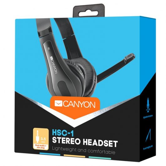 Canyon HSC-1 Auriculares Gaming Negros