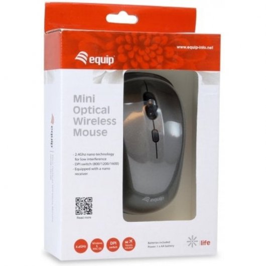 Equip Life Ratón Óptico Wireless Gris