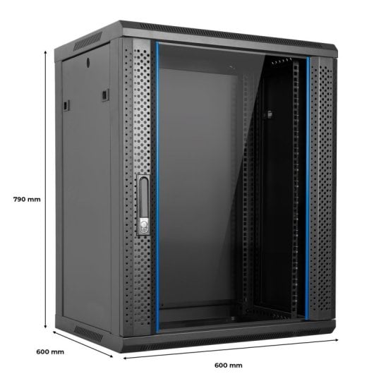 Aiten Data Armario Rack Mural 19" 15U 600 x 600 x 790 mm Montado Sin Accesorios