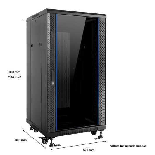 Aiten Data Armario Rack Suelo 19" 22U 600 x 800 x 1166 mm Montado Sin Accesorios