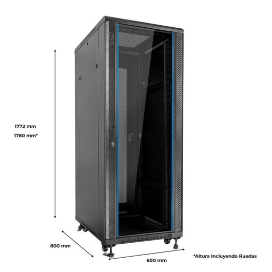 Aiten Data Armario Rack Suelo 19" 37U 600 x 800 x 1780 mm Montado Sin Accesorios