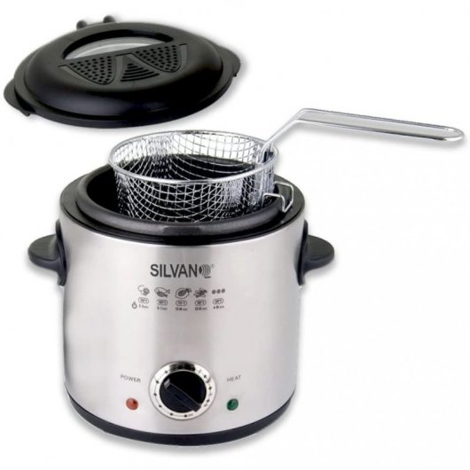 Silvano 34-FRAI-10 Freidora 1L 900W Acero Inoxidable