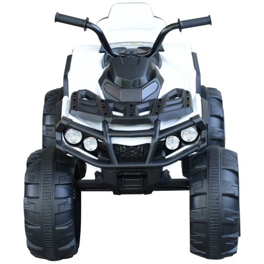 HomCom Quad Eléctrico Infantil Blanco