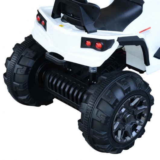 HomCom Quad Eléctrico Infantil Blanco