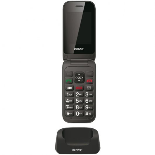 Denver BAS-24200M Teléfono para Mayores Negro