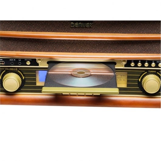 Denver MCR-50MK3 Microcadena con Tocadiscos/Casette/USB/MP3 5W Madera