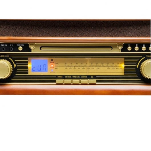 Denver MCR-50MK3 Microcadena con Tocadiscos/Casette/USB/MP3 5W Madera
