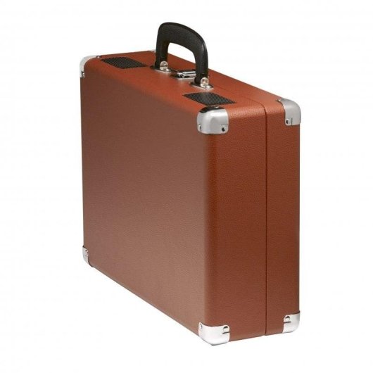 Tocadiscos Denver VPL-120 2W RMS USB AUX Tracción Correa Vinilo Marrón