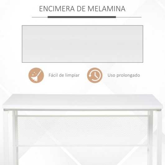 HomCom Escritorio de Oficina Multifuncional 135x60x75cm Blanco