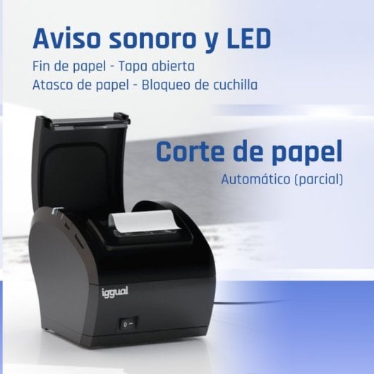 Iggual TP8002 Impresora Térmica USB+RS232+Ethernet