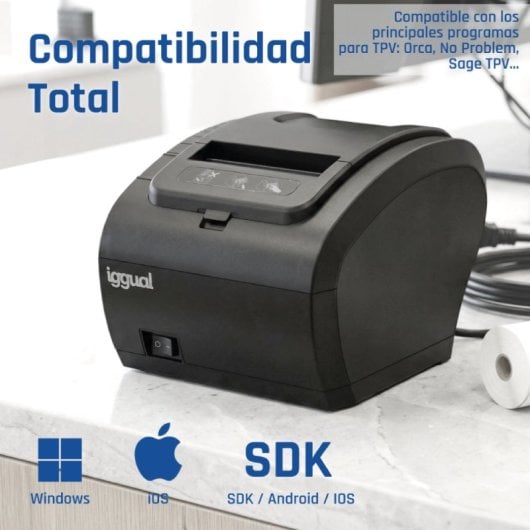 Iggual TP8002 Impresora Térmica USB+RS232+Ethernet