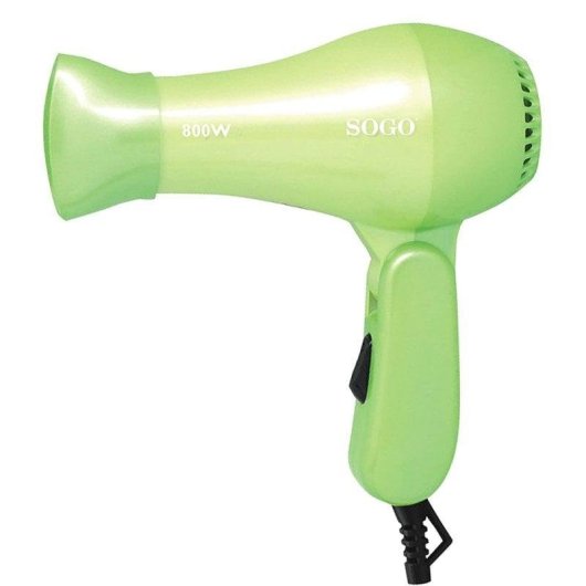 Sogo Secador de Pelo Viaje Plegable 800W Verde
