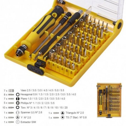 Maurer Kit de Herramientas Reparación Smartphones 45 Piezas