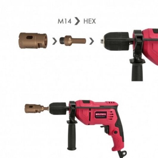 Adattatore Wolfpack M14 per punta da trapano