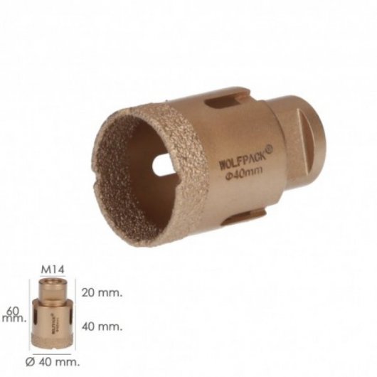Corona diamantata Wolfpack per smerigliatrice 40mm