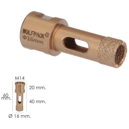 Wolfpack Corona de Diamante para Amoladora 16mm