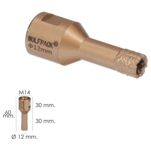 Wolfpack Corona de Diamante para Amoladora 12mm