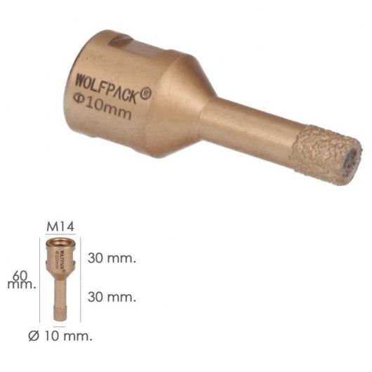 Wolfpack Corona de Diamante para Amoladora 10mm