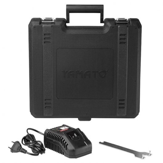 Yamato Amoladora Angular 20V + Batería + Cargador + Maletín