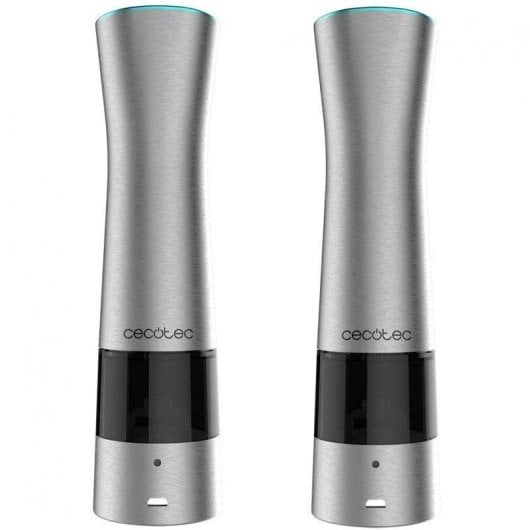 Moulin à épices Cecotec InstantMill Press Duo acier inox LED 2 pièces