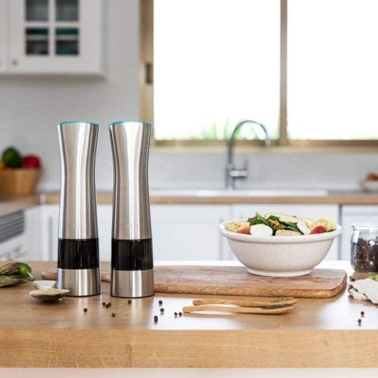 Moulin à épices Cecotec InstantMill Press Duo acier inox LED 2 pièces