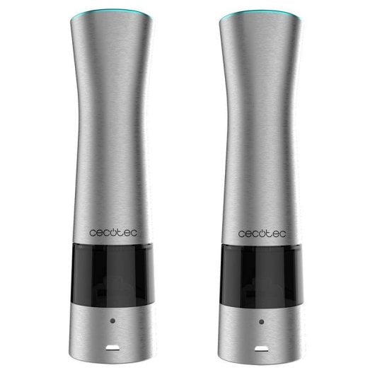 Moulin à épices Cecotec InstantMill Press Duo acier inox LED 2 pièces
